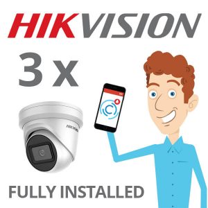3 x Hikvision Camera with Darkfighter Installed