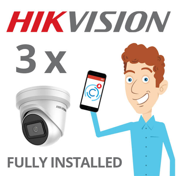 3 x Hikvision Camera with Darkfighter Installed