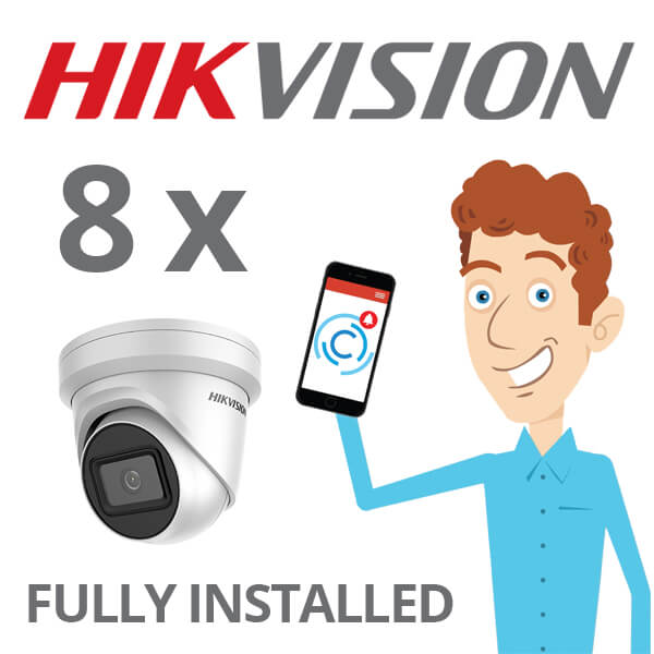 8 x Hikvision Camera with Darkfighter Installed